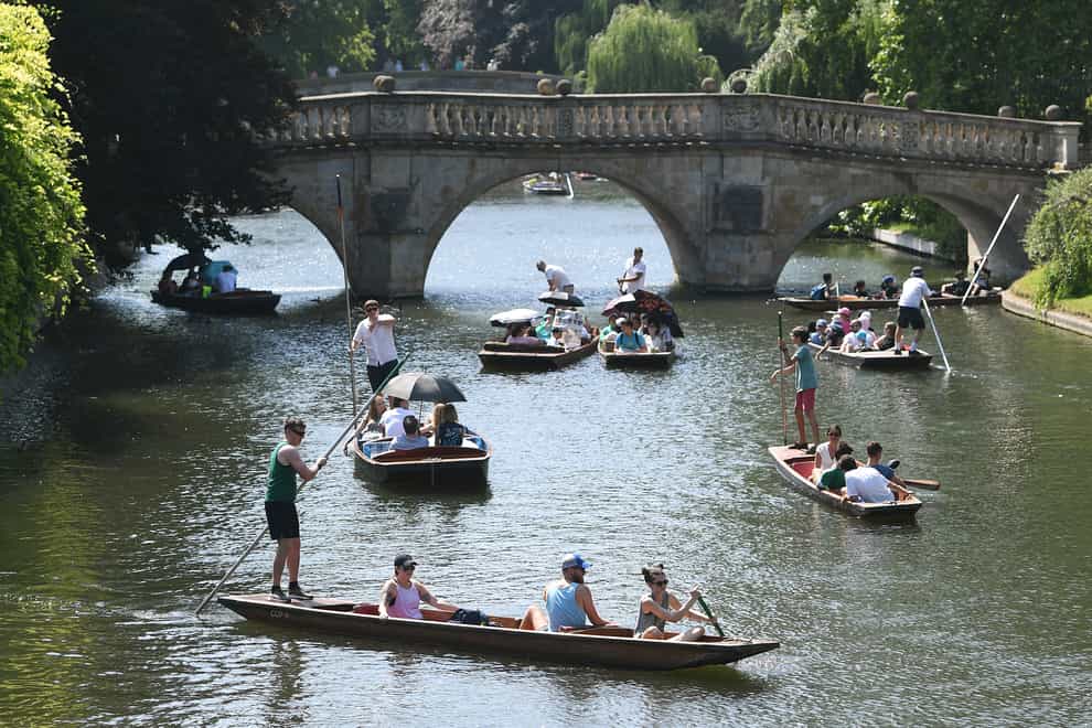 Punts on the River Cam in Cambridge