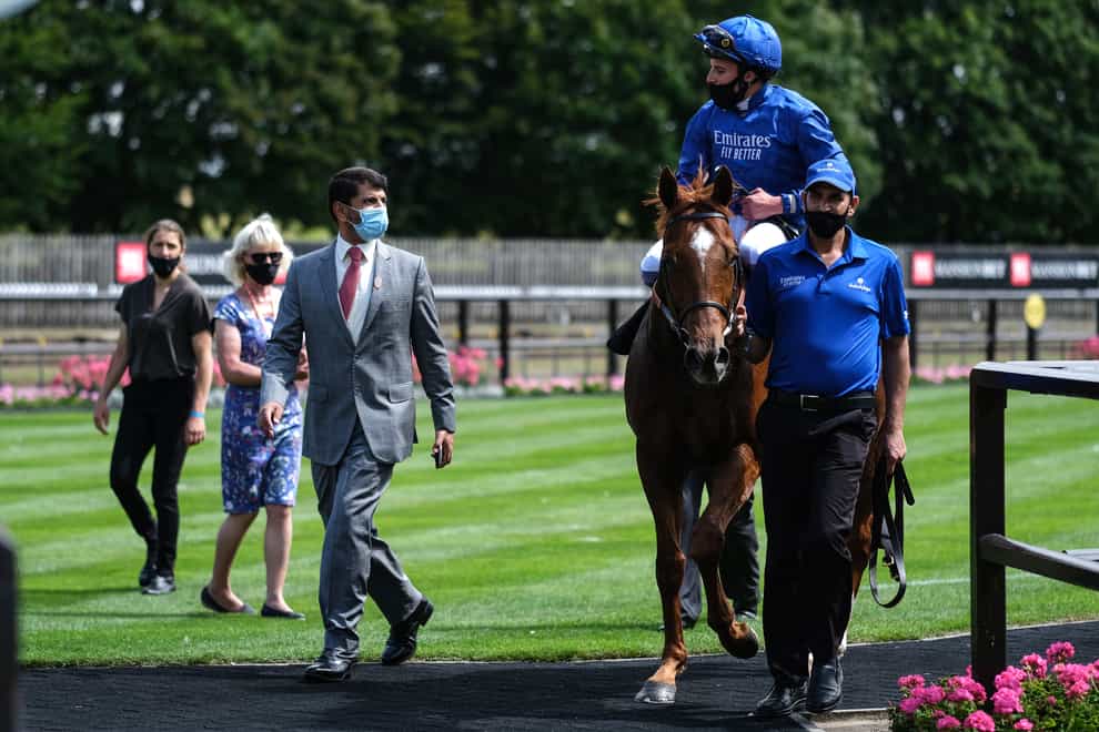 Ghaly with William Buick and Saeed bin Suroor