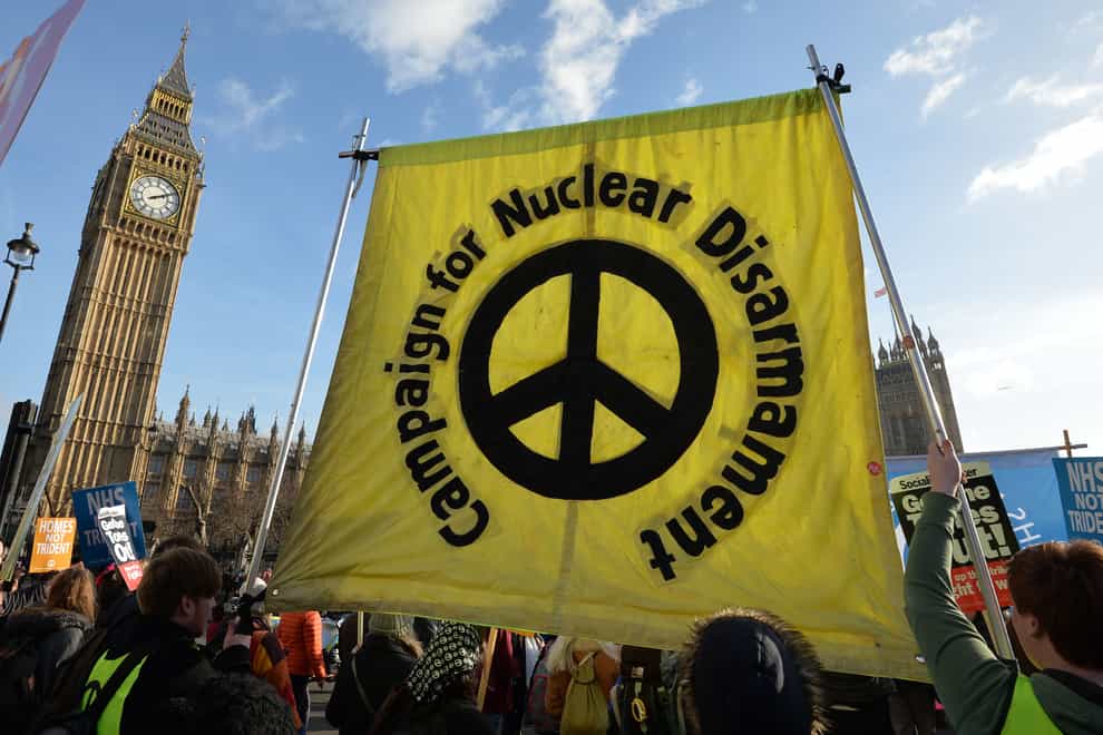 A CND protest in London