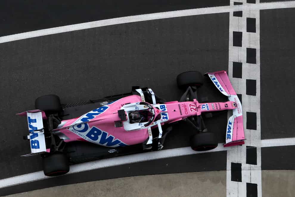 Nico Hulkenberg's Racing Point car during qualifying at Silverstone