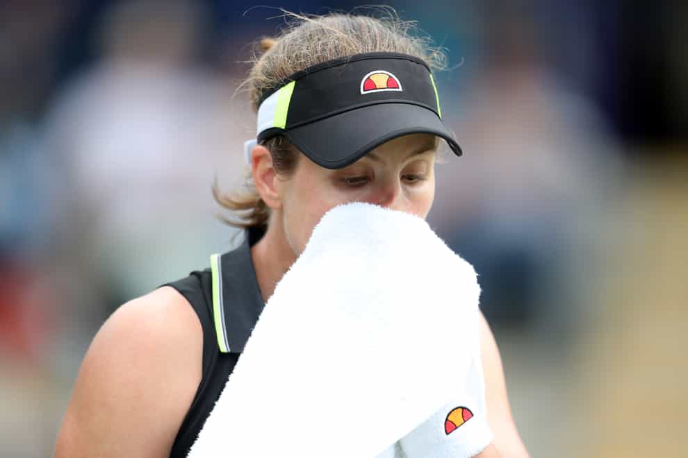 Johanna Konta suffered heart palpitations in her Lexington Open first-round defeat