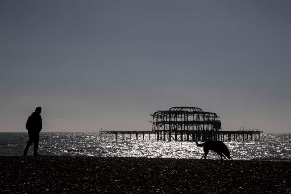 A view of the old pier in Brighton, Sussex (Steve Parsons/PA)