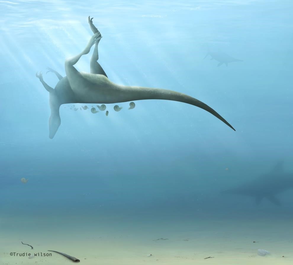 Artist’s impression of the dinosaur's final moments
