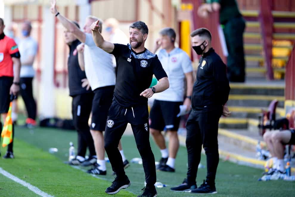 Motherwell manager Stephen Robinson was not happy