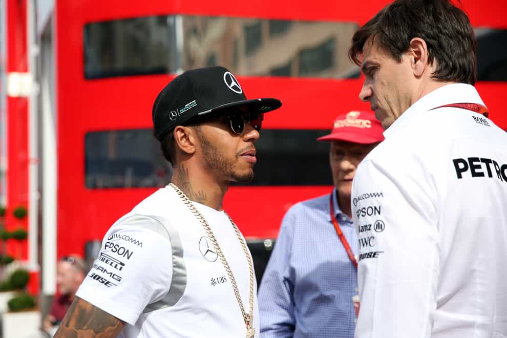 Lewis Hamilton and Toto Wolff