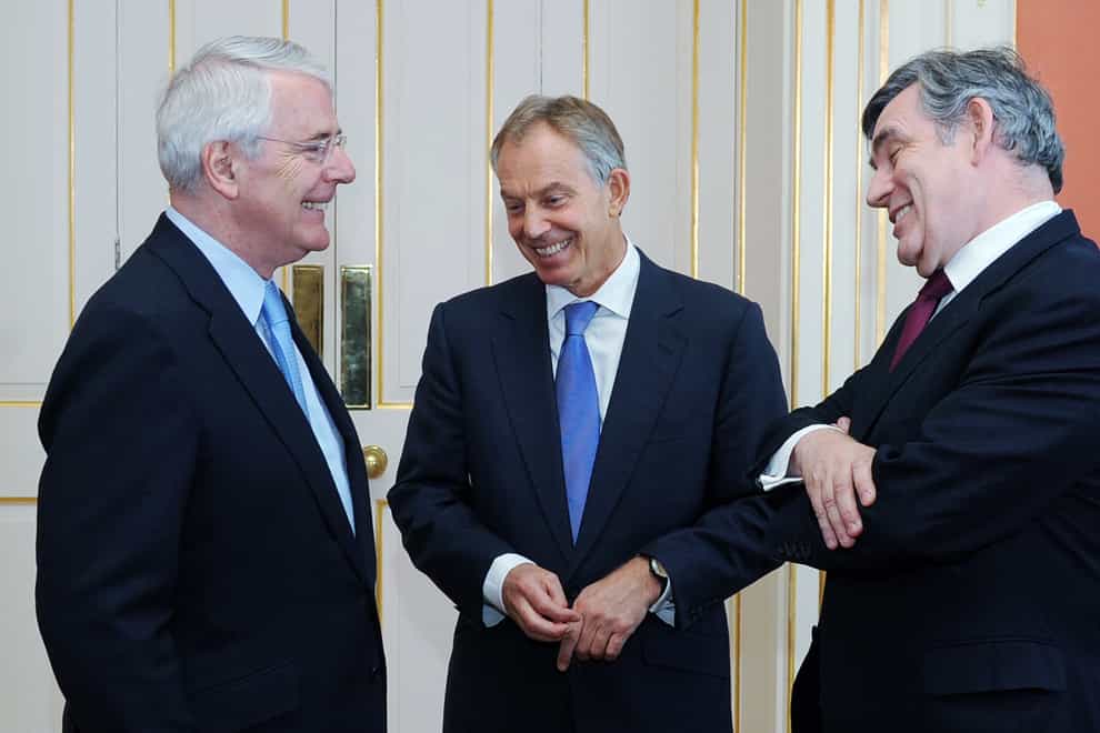 Sir John Major, Tony Blair and Gordon Brown