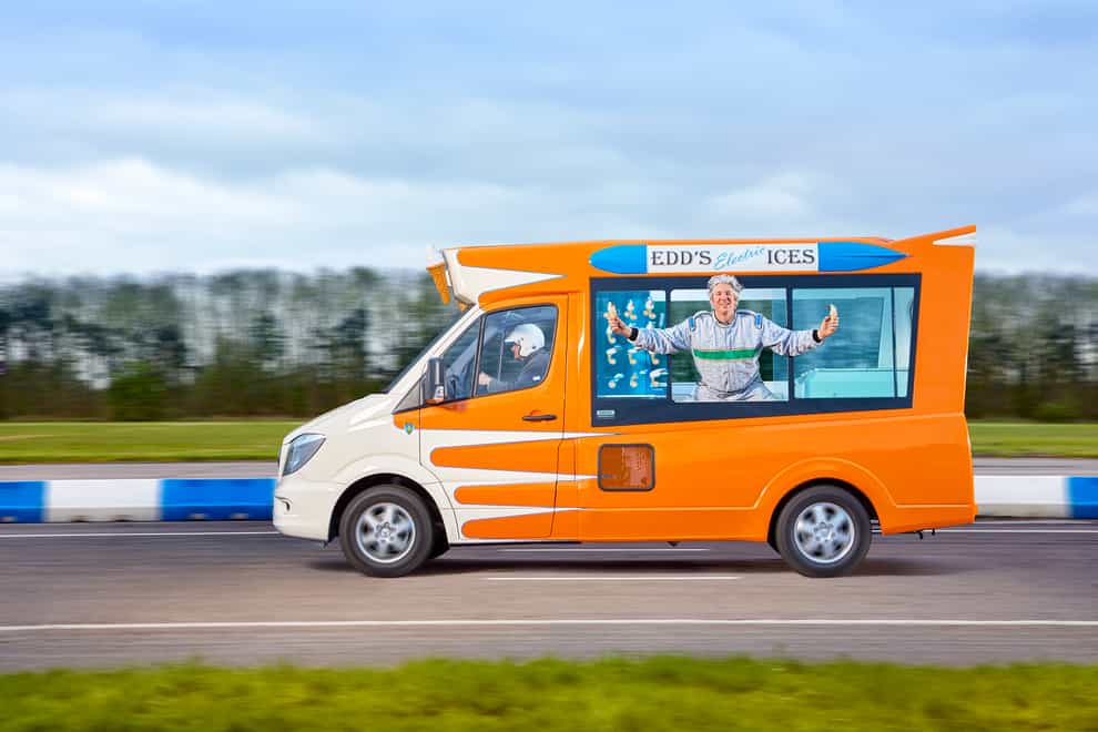 Edd China in his ice cream van