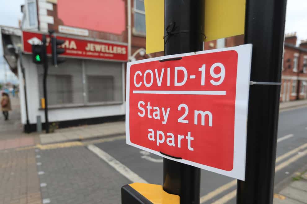 A covid-19 stay apart sign