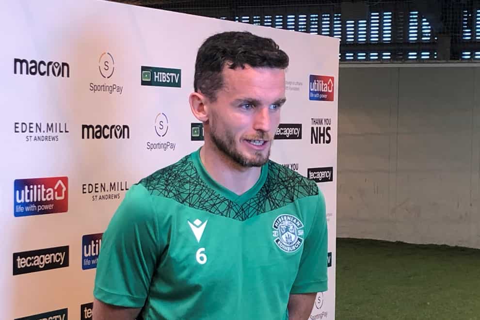 Hibs defender Paul McGinn is enjoying life at the top of the table