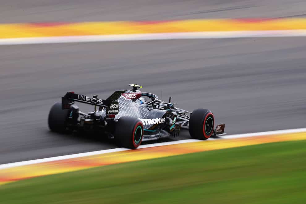 Mercedes driver Valtteri Bottas in action during first practice