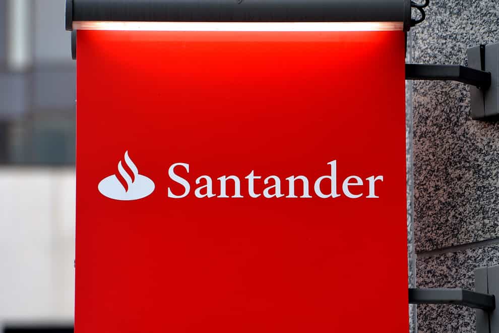 A Santander bank sign