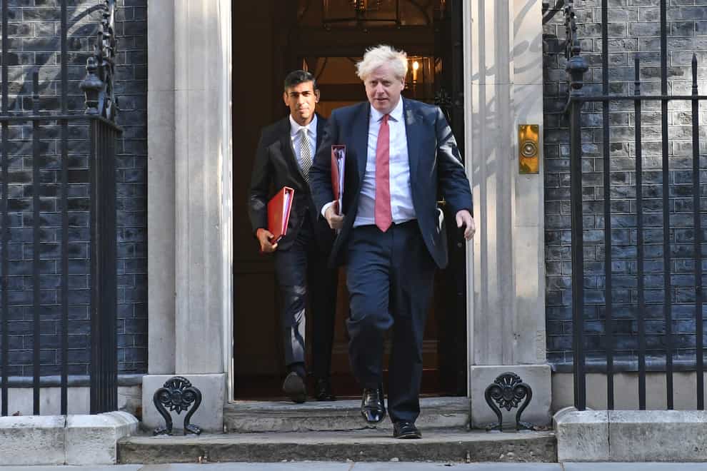 Rishi Sunak and Boris Johnson