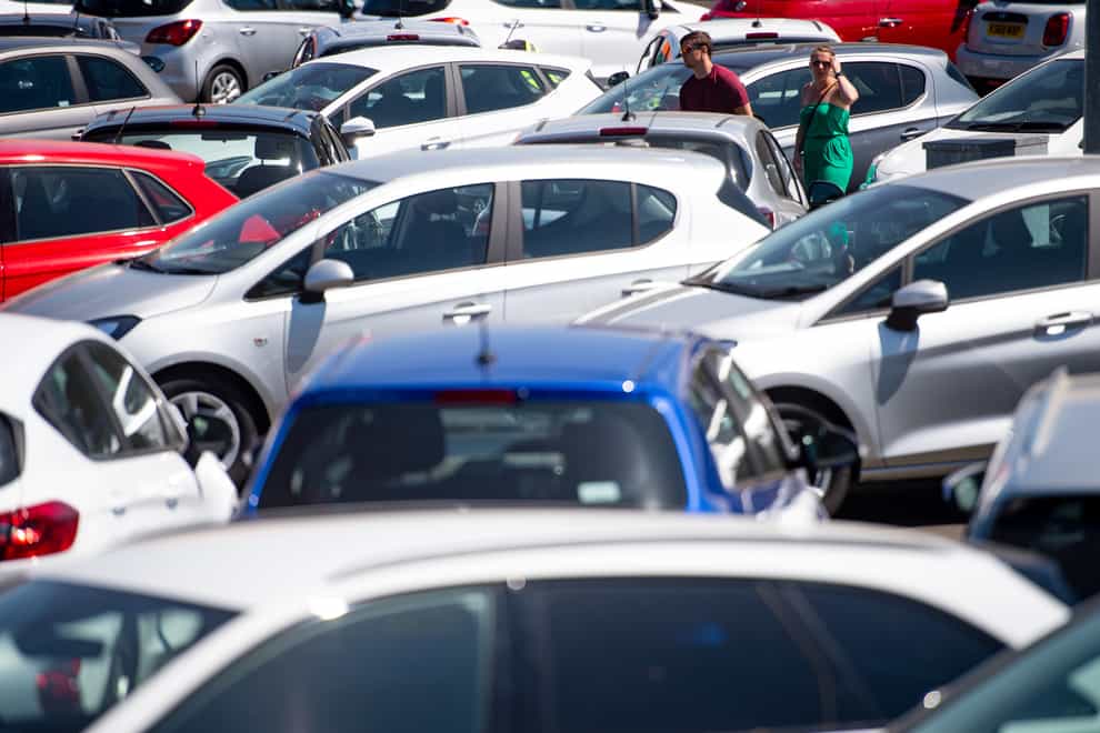 Demand for new cars fell by around 5% last month, preliminary figures show (Jacob King/PA)