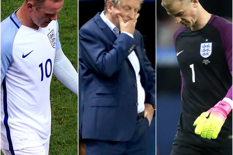 Wayne Rooney, Roy Hodgson and Joe Hart react to England's shock Euro 2016 exit at the hands of Iceland.