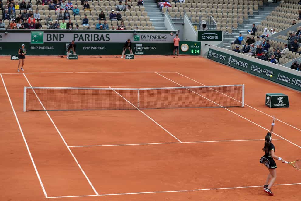The stands at Roland Garros will be sparsely filled