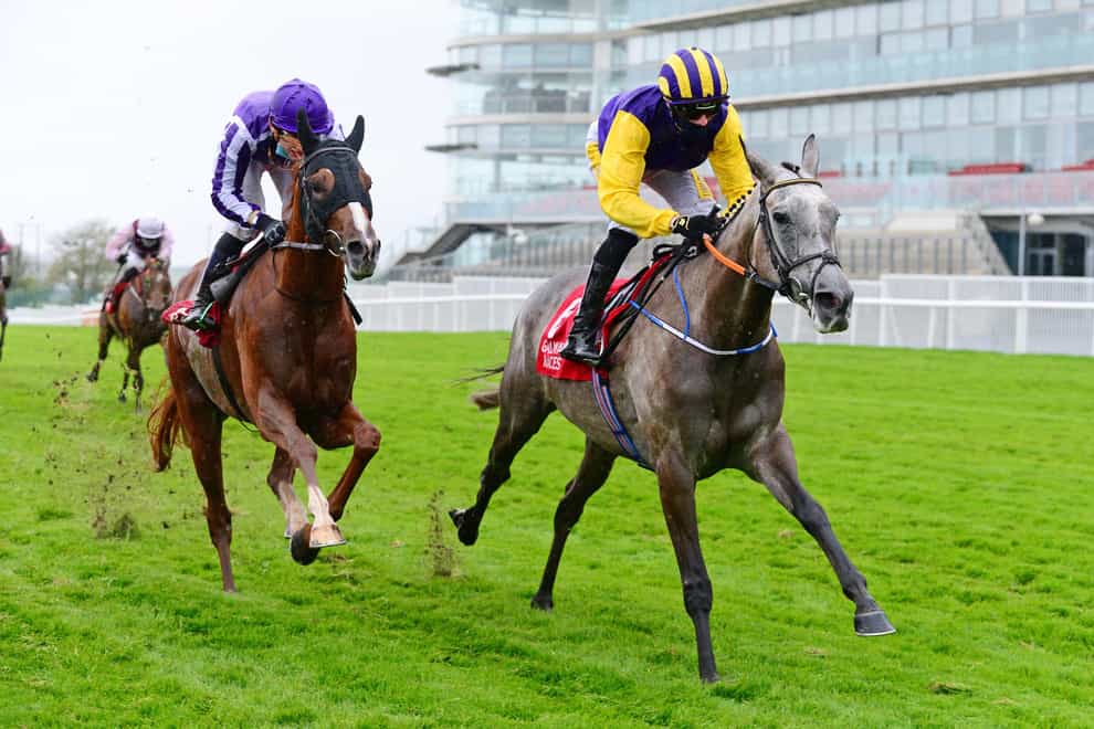 Princess Zoe (right) on her way to winning at Galway