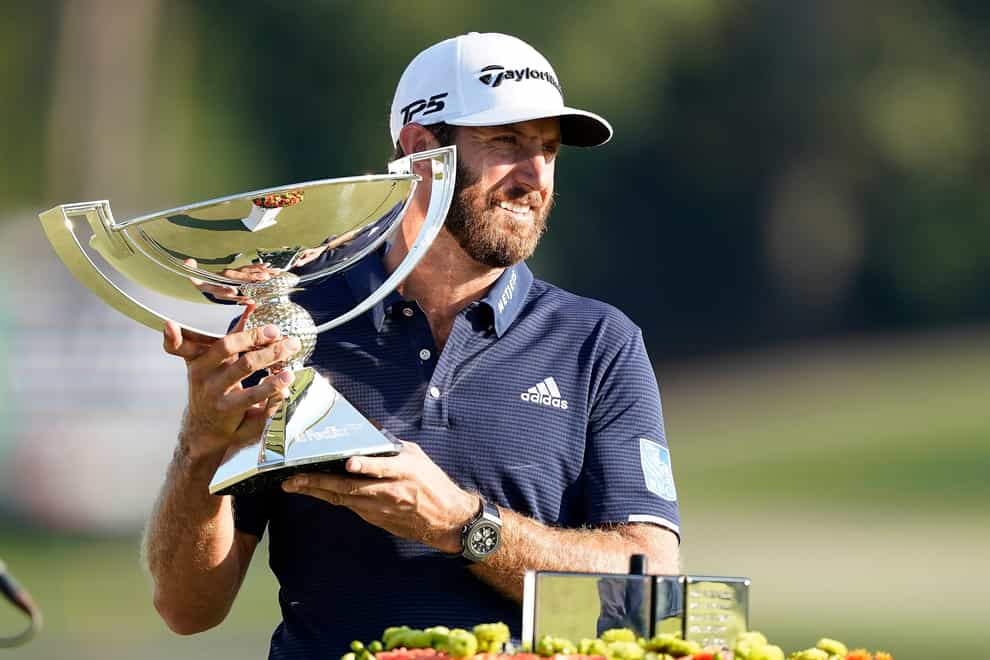 Dustin Johnson won his maiden FedEx Cup trophy after winning the Tour Championship in Atlanta