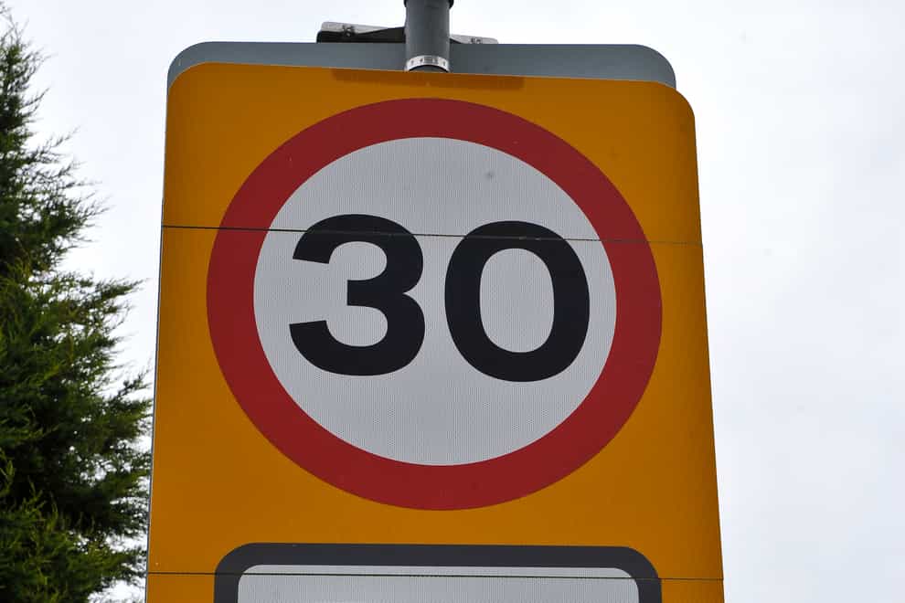 A 30mph speed limit sign