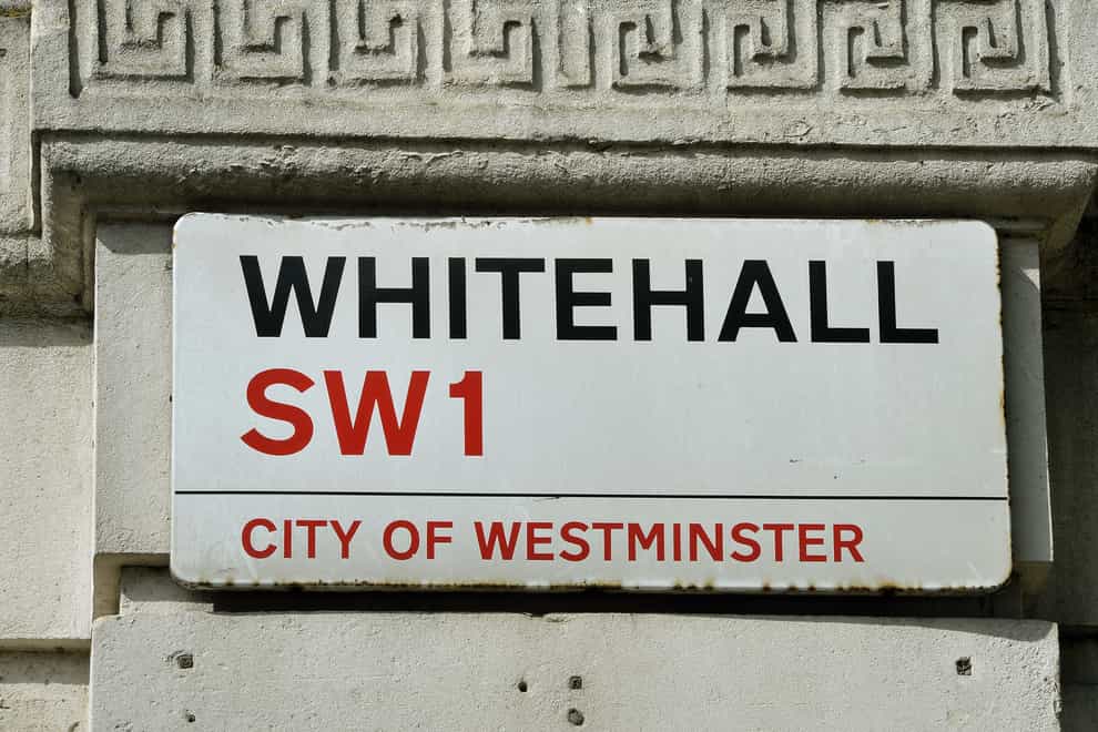 The street sign for Whitehall (John Stillwell/PA)