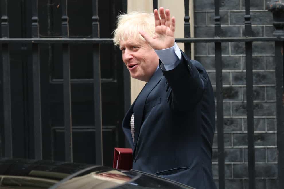 Boris Johnson departs 10 Downing Street to attend Prime Minister’s Questions at the Houses of Parliament