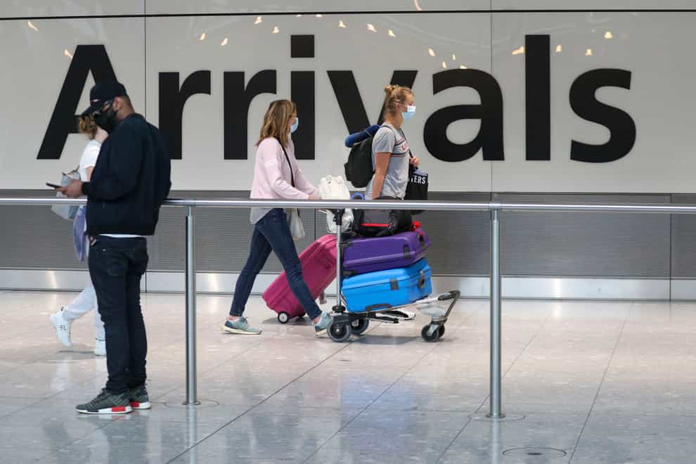 Passengers at Heathrow Airport’s Terminal 5