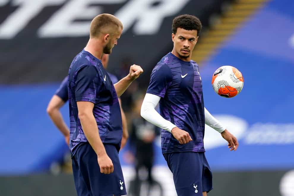 Eric Dier, left, and Dele Alli had a dressing room spat, which was caught on camera in the Amazon Prime Video All or Nothing series