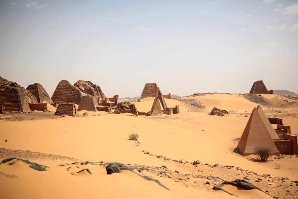 The Meroe pyramids site in Sudan
