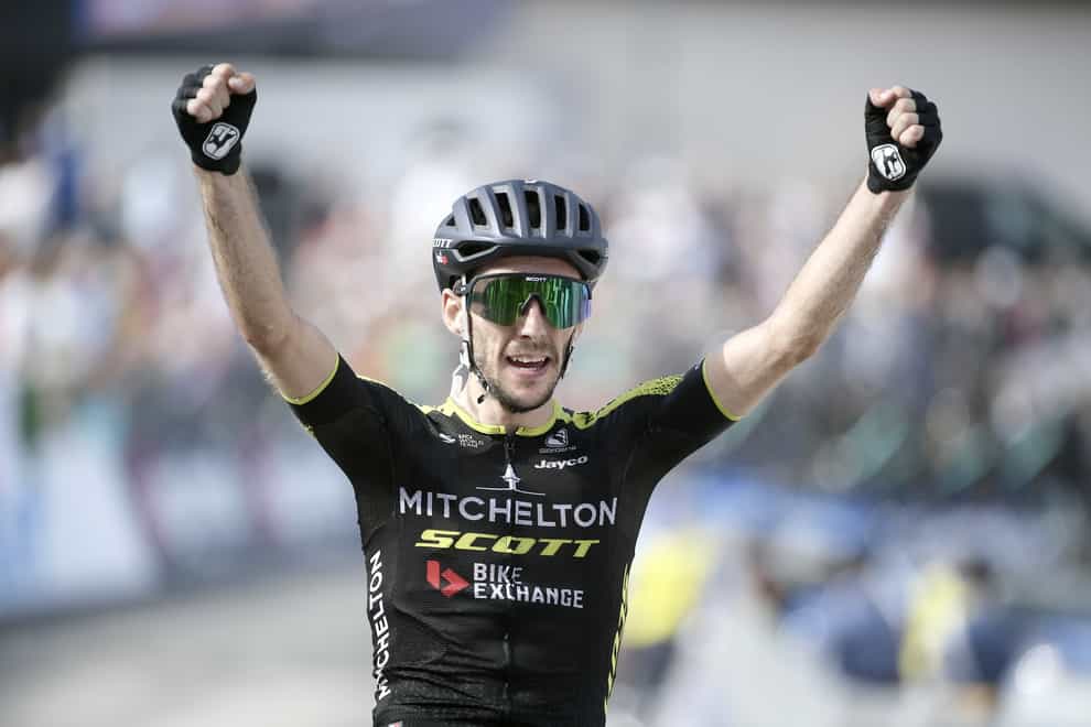 Yates rode to victory on his own and move into the leader's jersey