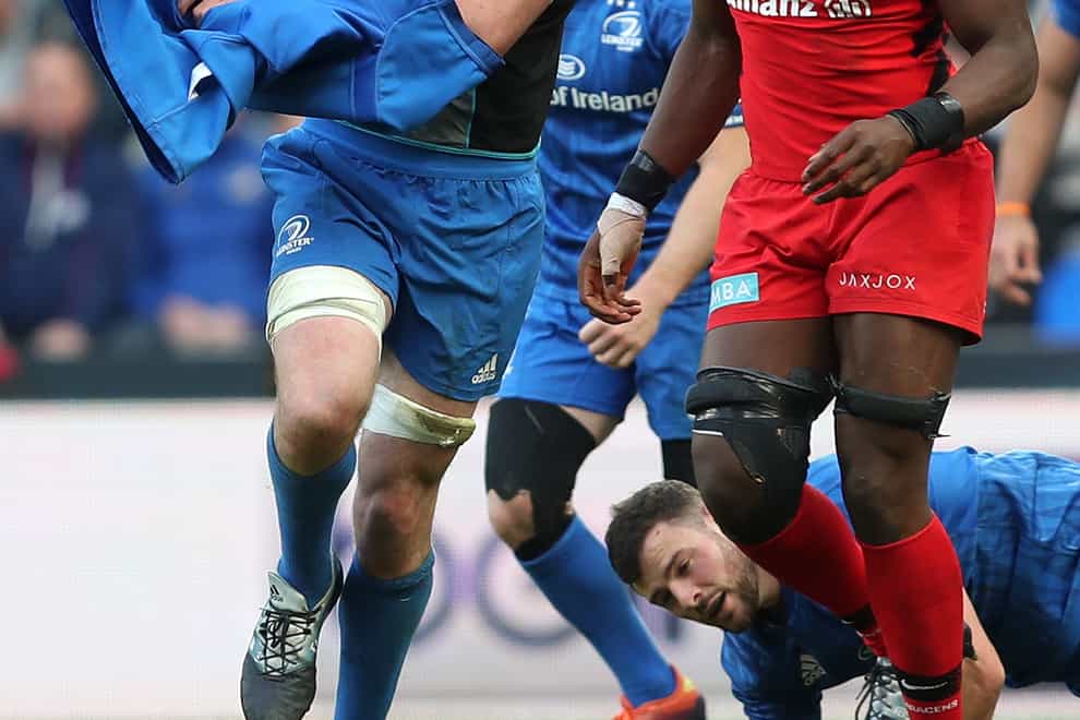 Leinster’s James Ryan, left, is wary of Saracens despite the Heineken Champions Cup holders enduring a troubling season on and off the pitch