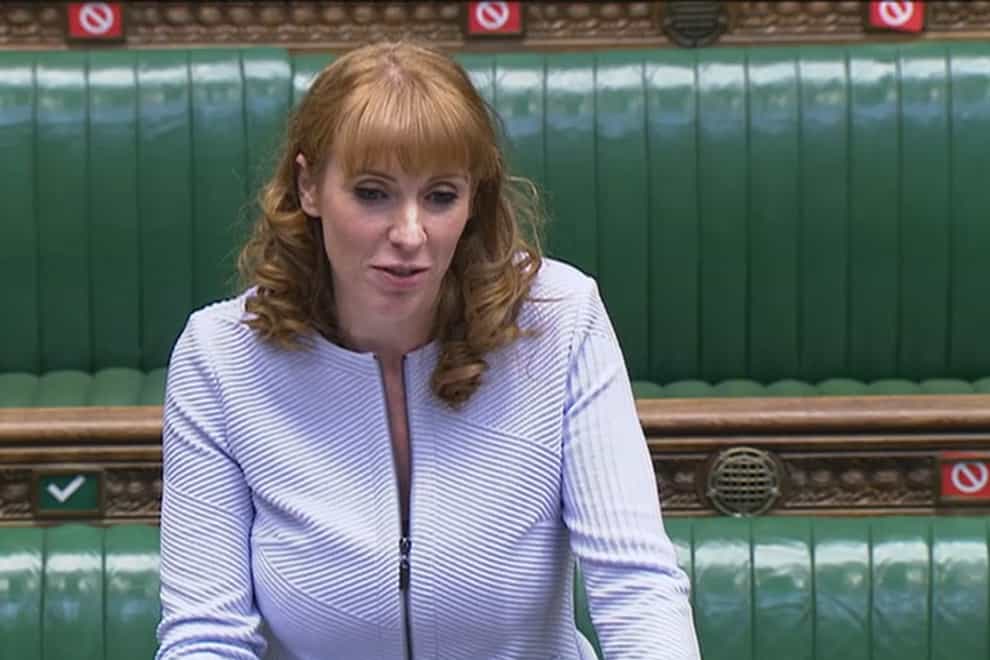 Deputy Labour leader Angela Rayner speaks during Prime Minister’s Questions in the House of Commons 