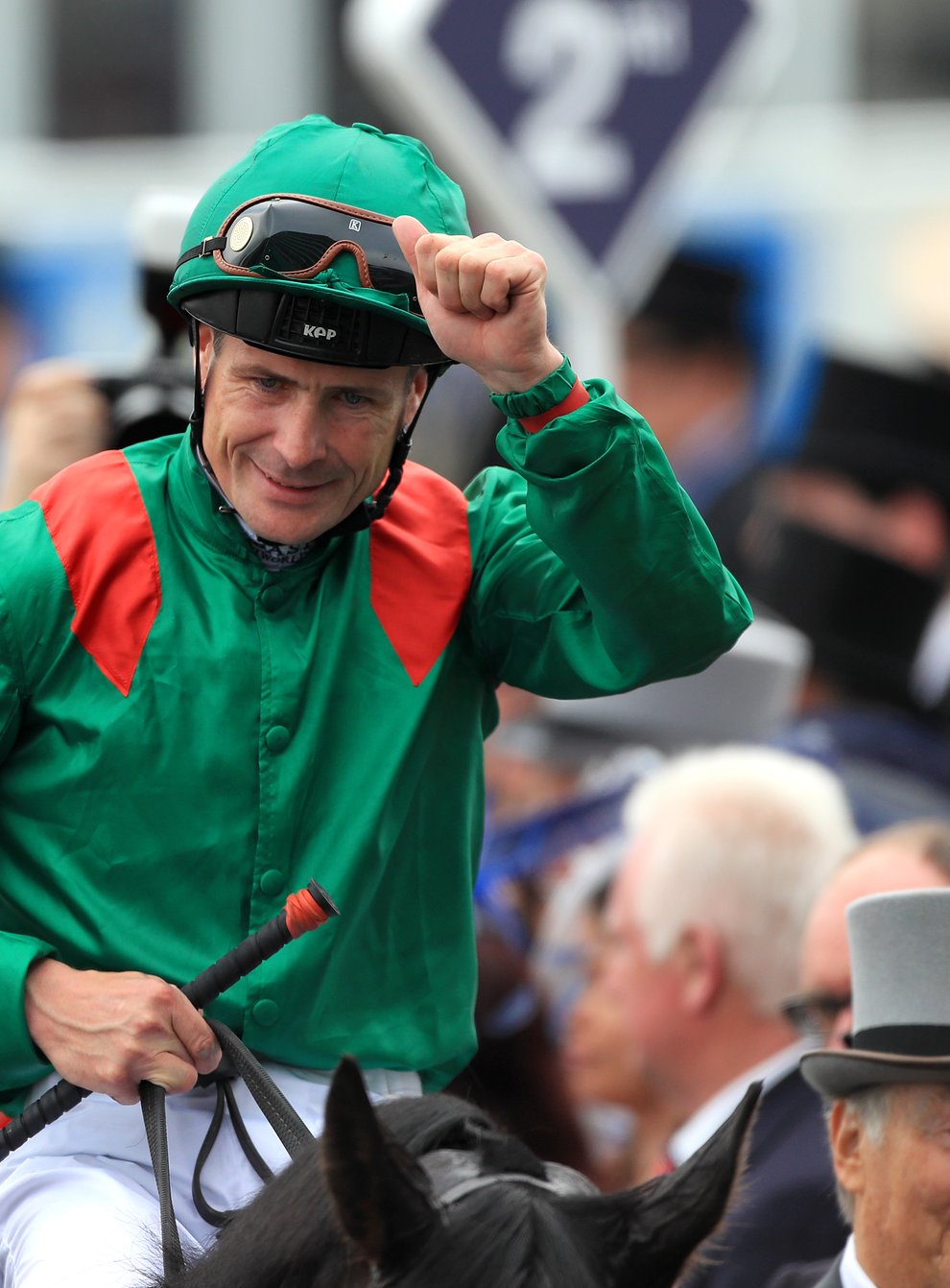 Pat Smullen following his Derby win on Harzand