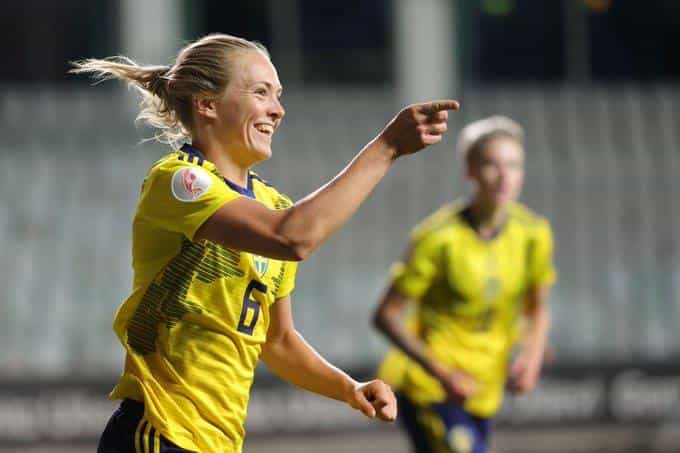 Magdalena Eriksson scored for Sweden last night