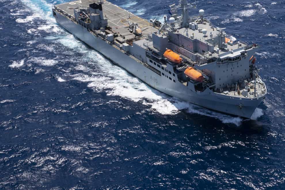 Patrol ship HMS Medway in the Caribbean Sea as part of the Atlantic Patrol Task group