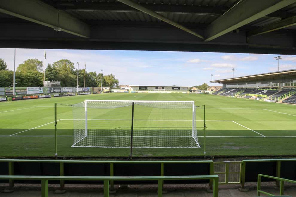 Some fans will be admitted as Forest Green host Bradford