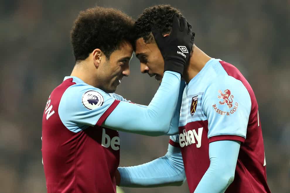 Sebastien Haller, right, and Felipe Anderson have struggled to justify their price tag at West Ham