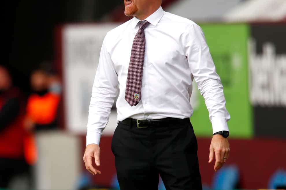 Sean Dyche's Burnley take on Leicester at the King Power Stadium on Sunday evening (Clive Brunskill/NMC Pool/PA).