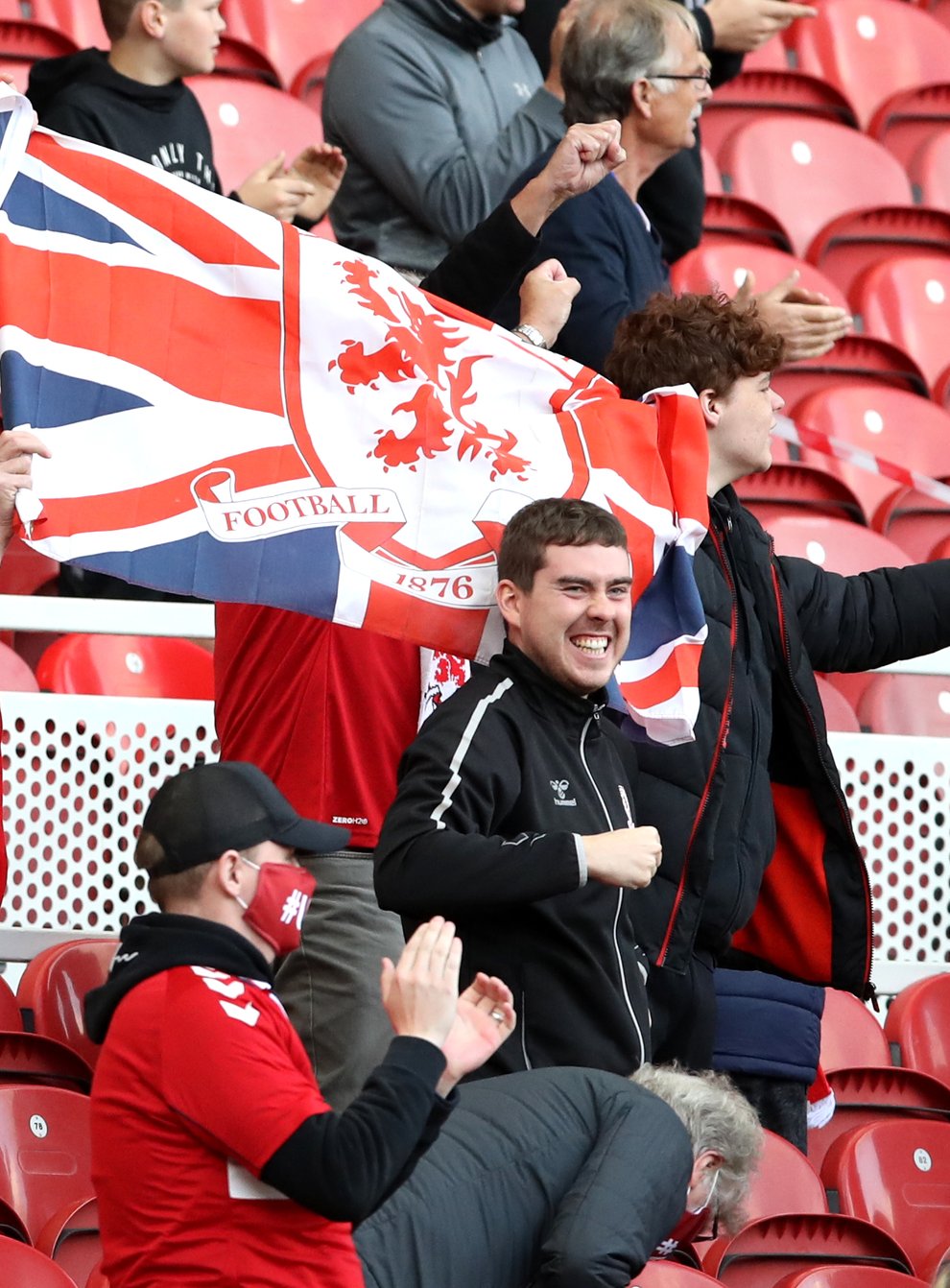 Middlesbrough fans celebrate Marcus Browne's equaliser