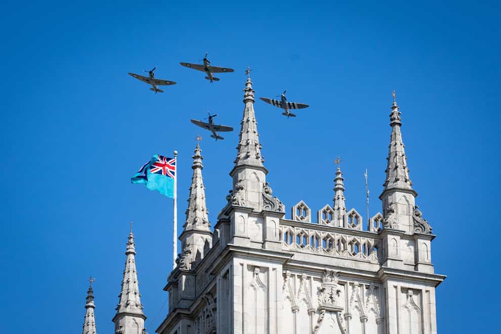 A flypast to mark the 80th anniversary of the Battle of Britain