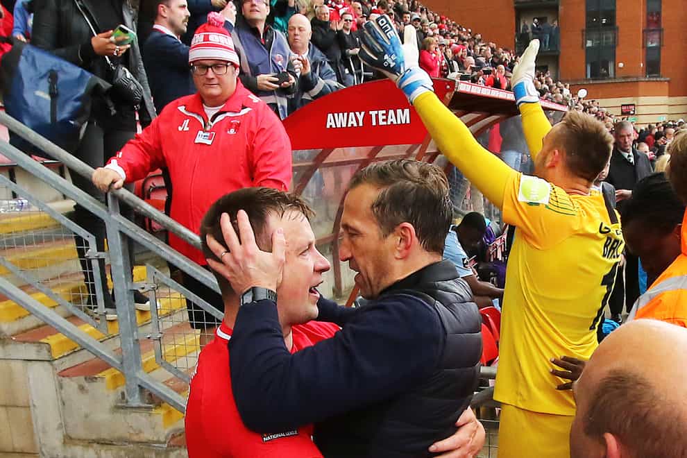 Leyton Orient defender Josh Coulson, left, was a key figure for Justin Edinburgh when he guided O's to promotion in 2019