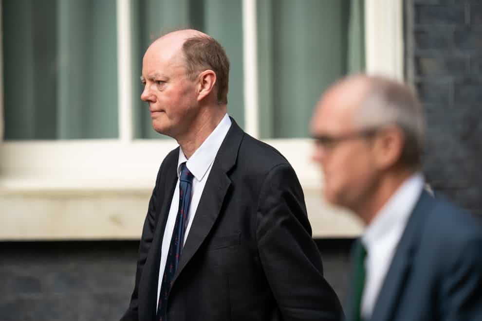 Chief medical officer Professor Chris Whitty (left) and chief scientific adviser Sir Patrick Vallance (Aaron Chown/PA)