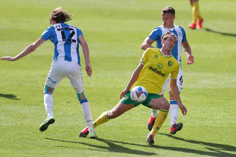 Kieran Dowell (right) joined the Canaries in July