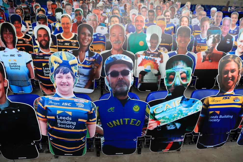 Cardboard cutouts have replaced fans at rugby league this season