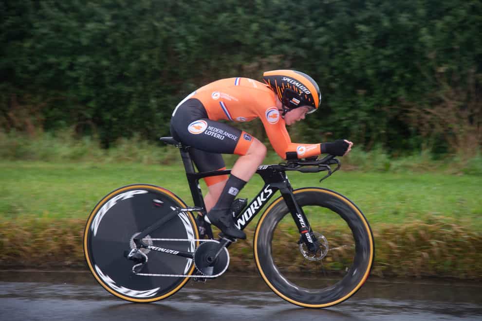 Van der Breggen finally won the time trial title after three successive second places
