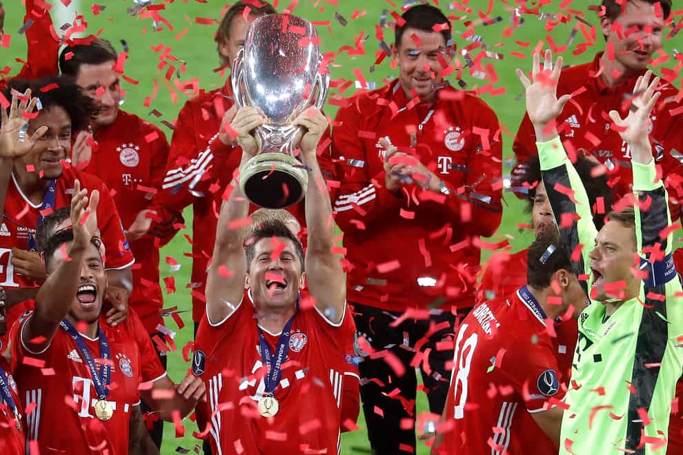 Bayern Munich celebrating