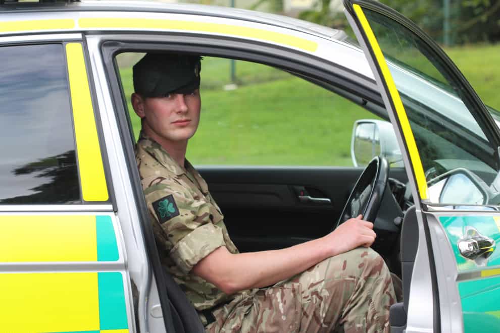 Ranger Bernard McHugh, who has left the Army to pursue a career as a paramedic