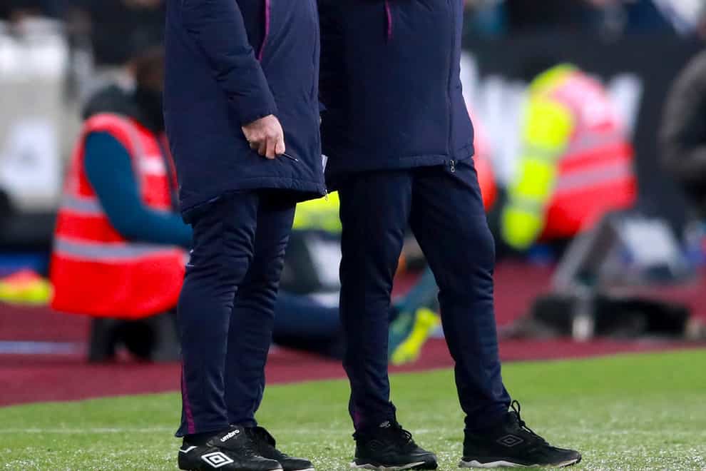 West Ham manager David Moyes (right) will still be dishing out instructions for Sunday's game against Wolves despite being in self-isolation at his home