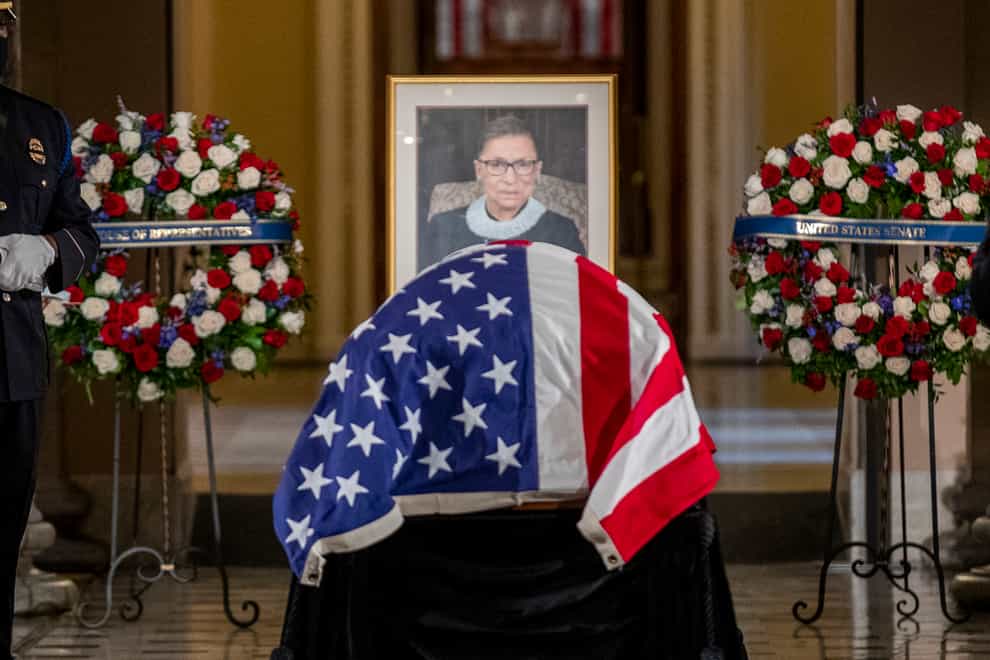Supreme Court Justice Ruth Bader Ginsburg lying in state