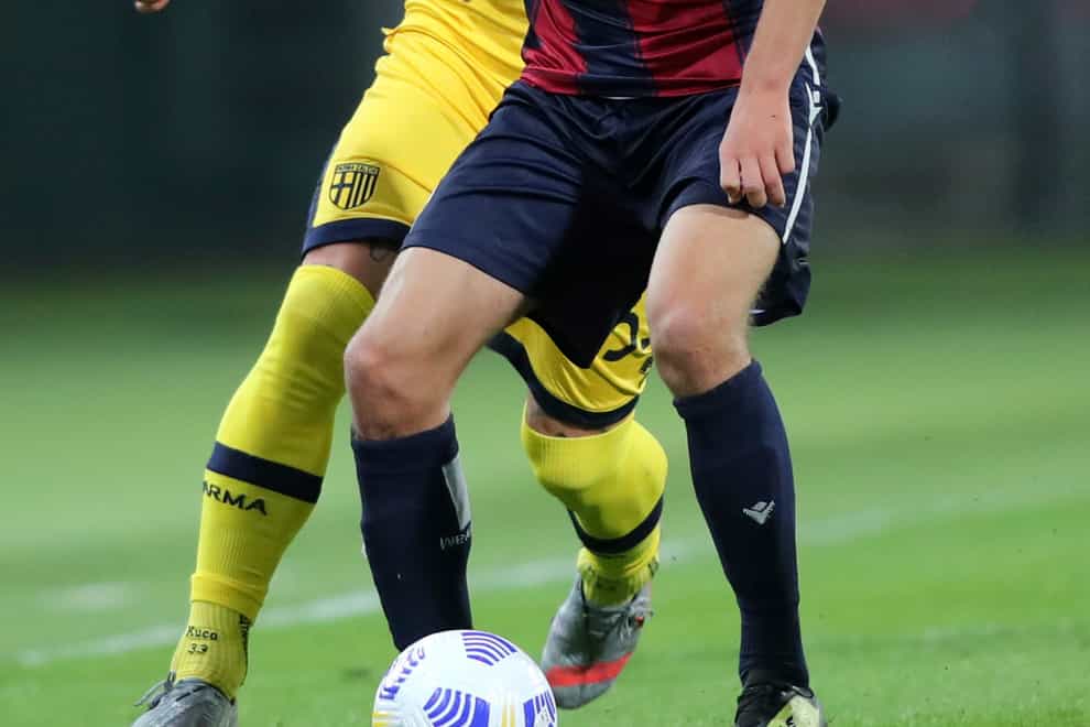 Former Hearts youngster Aaron Hickey made his debut for Bologna on Monday