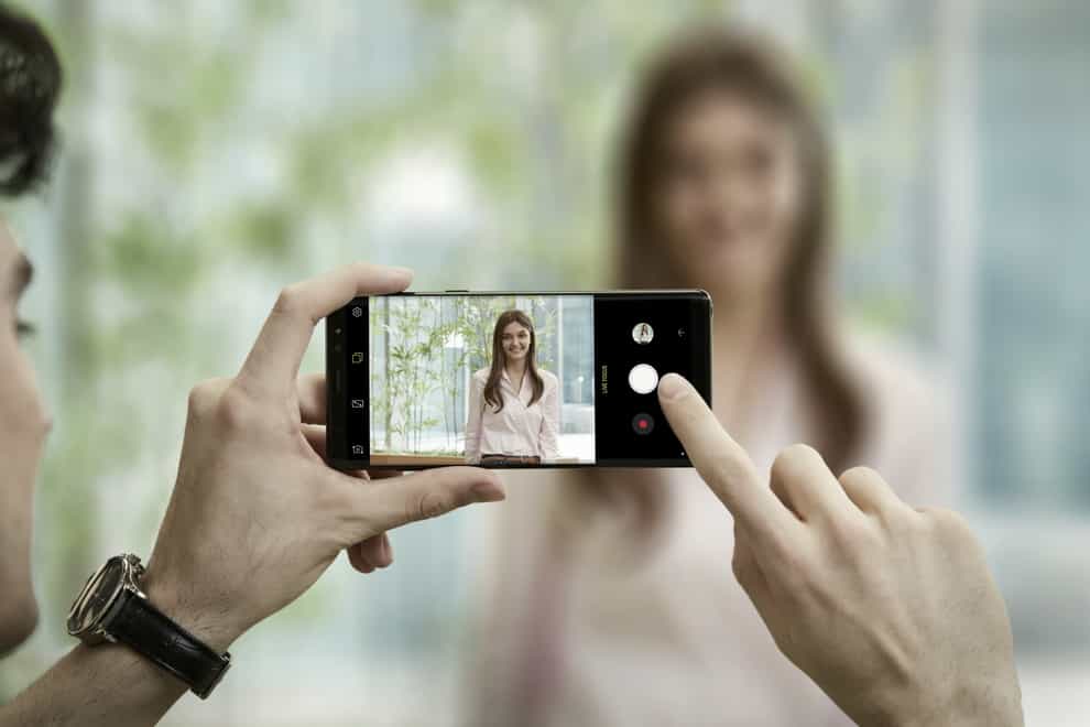 A picture being taken on a smartphone