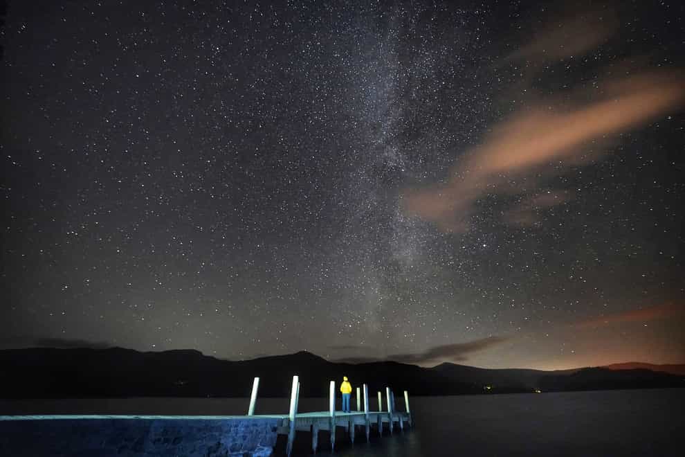 The Milky Way seen above Derwentwater in the Lake District